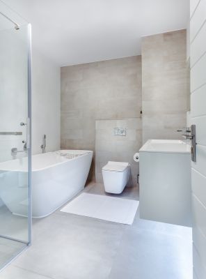 clean white elegant bathroom